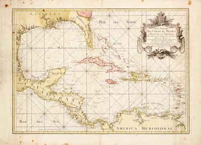 Gulf of Mexico chart by de la Cruz by Thomas Lopez
