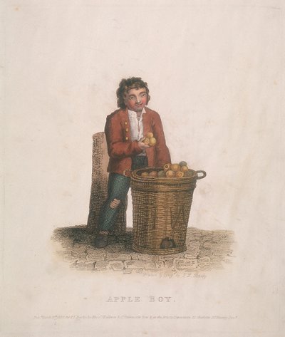 Apple Seller with a Large Basket of Fruit, 1820 by Thomas Lord Busby