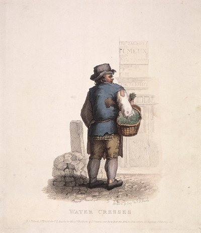 Watercress Seller with a Basket on His Arm by Thomas Lord Busby