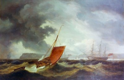 A Brixham trawler running into Torbay, early 19th century by Thomas Luny