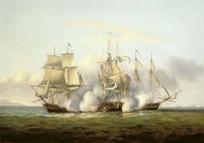 HMS Gore in Action With the French Brigs 