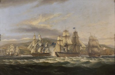 M.S. Caledonia and H.M.S. Boyne Chasing the French Fleet into Toulon by Thomas Luny
