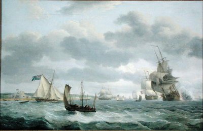 Men-of-War and Other Ships in a Breeze off Dover by Thomas Luny