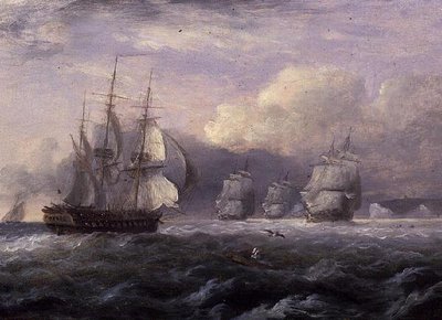 Running Before a Stiff Breeze - North Foreland, Coast of Kent by Thomas Luny