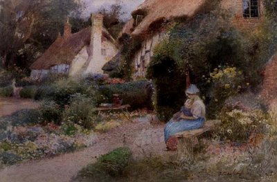 At the Cottage Door by Thomas Mackay
