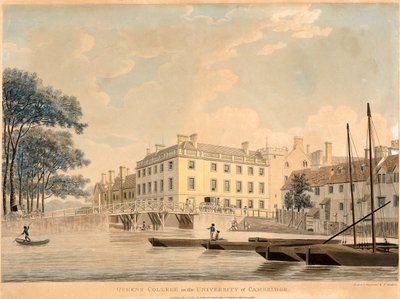 Queens College in the University of Cambridge, pub 1800 by Thomas Malton