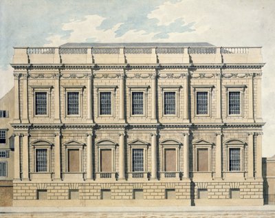 View of the Banqueting House at Whitehall, Westminster, c.1790 by Thomas Malton Jnr.
