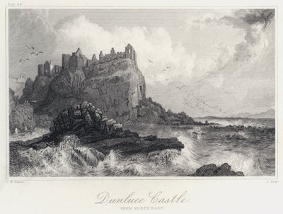 Dunluce Castle, from North East by Thomas Mann (after) Baynes