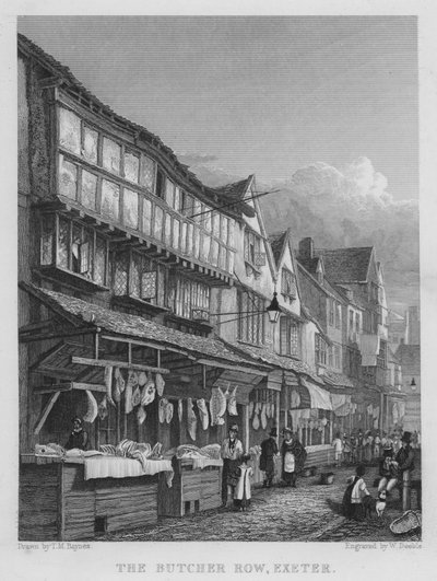 The Butcher Row, Exeter by Thomas Mann (after) Baynes