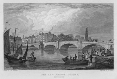 The New Bridge, Totnes, Devonshire by Thomas Mann (after) Baynes