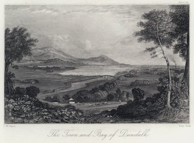 The Town and Bay of Dundalk by Thomas Mann (after) Baynes