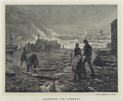 Launching the Lifeboat by Thomas Marie Madawaska Hemy