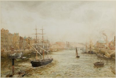 The Quayside, Newcastle by Thomas Marie Madawaska Hemy