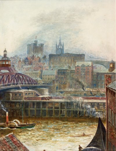 View of Newcastle from Gateshead by Thomas Marie Madawaska Hemy