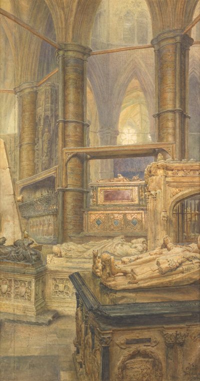 The Tombs of Henry III and Queen Eleanor, Westminster Abbey, 1904 by Thomas Matthews Rooke