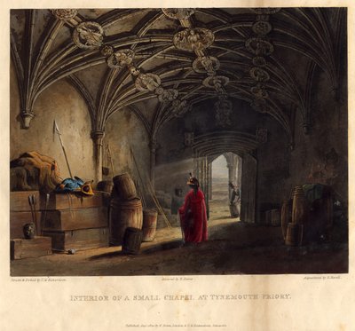 Interior of a Small Chapel at Tynemouth Priory by Thomas Miles Richardson