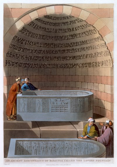 An Ancient Sarcophagus of Basaltes, called the Lovers Fountain, 1802 by Thomas Milton