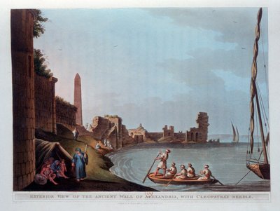 Exterior View of the Ancient Wall of Alexandria, with Cleopatra
