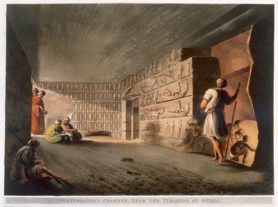 Subterranean Chamber near the Pyramids at Giza, 1802 by Thomas Milton