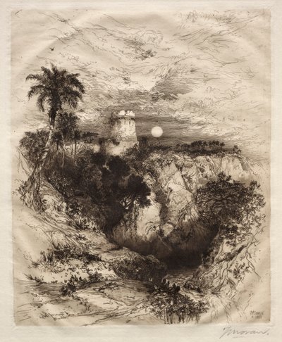 A Tower of Cortes, 1883 by Thomas Moran