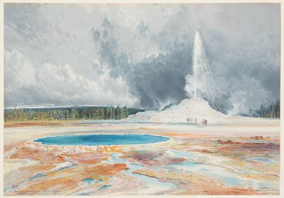 Castle Geyser, Upper Geyser Basin, Yellowstone National Park by Thomas Moran