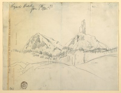Drawing, Lizard Head, Colorado by Thomas Moran