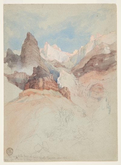 Looking up the Trail at Bright Angel, Grand Canyon, Arizona by Thomas Moran