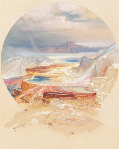 Minerva Terrace, Yellowstone by Thomas Moran