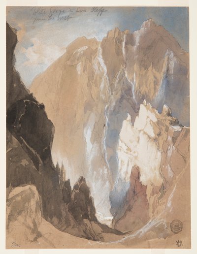 Toltec Gorge and Eva Cliff from the West, Colorado by Thomas Moran