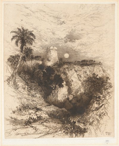 Tower of Cortez, Mexico by Thomas Moran