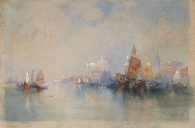 Venice: The Lagoon Looking toward Santa Maria della Salute by Thomas Moran