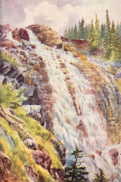 Outlet of Lake Agnes by Thomas Mower Martin