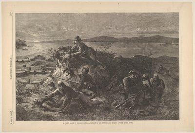 A Night Scout in the Southwest - Surprise of an Outpost, April 4, 1863 by Thomas Nast