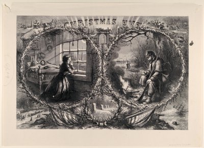 Christmas Eve published Harpers Weekly, January 3, 1863 by Thomas Nast