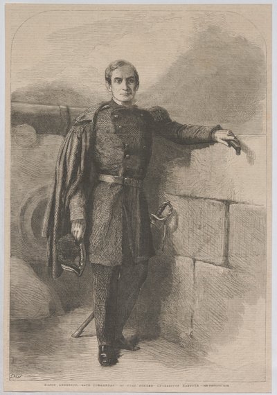 Major Anderson, Late Commandant of Fort Sumter Charleston Harbour by Thomas Nast