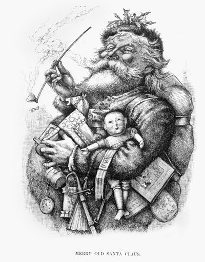 Merry Old Santa Claus, Engraved by the Artist by Thomas Nast