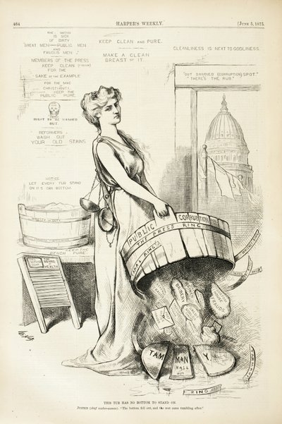 This Tub Has No Bottom to Stand On by Thomas Nast