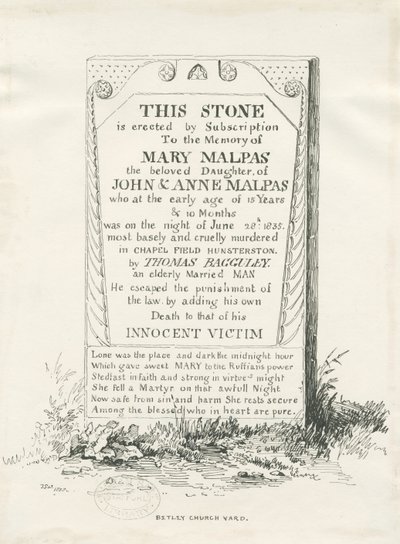 Betley - Memorial Stone by Thomas Peploe Wood