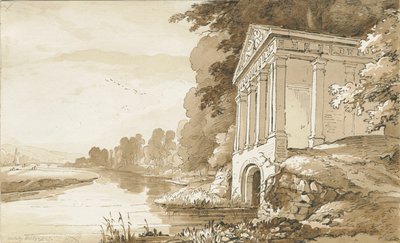 Colwich - Temple near Wolseley Bridge by Thomas Peploe Wood