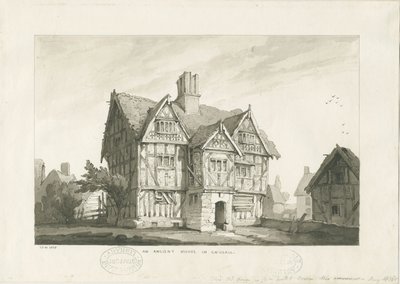Gnosall Village - Ancient House by Thomas Peploe Wood