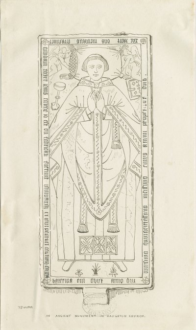 Haughton Church - Monument to Nicholas Graviner by Thomas Peploe Wood