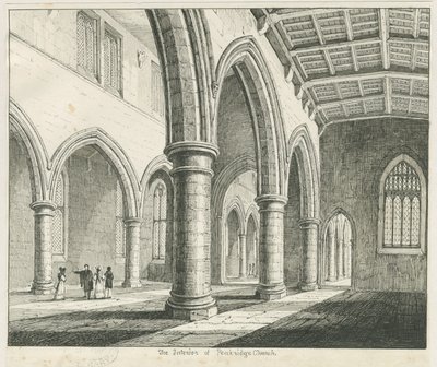 Interior of Penkridge Church by Thomas Peploe Wood