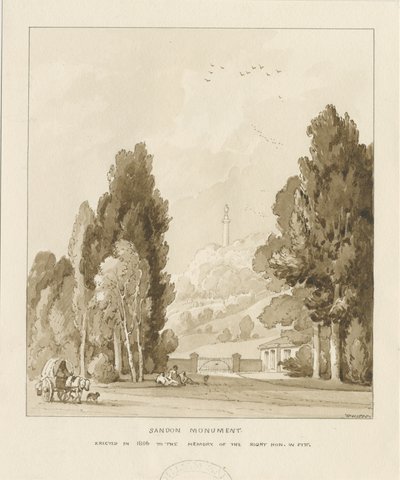 Sandon - Monument to William Pitt by Thomas Peploe Wood