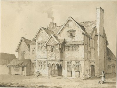Stafford - [Old Houses in Crabbery Lane] by Thomas Peploe Wood