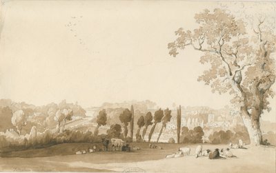 Tettenhall - Distant View from South East, 30 Aug 1837 by Thomas Peploe Wood