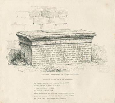Tixall Church Yard - Table Tomb by Thomas Peploe Wood