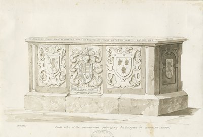 Tomb in Biddulph Church - William Bowyer by Thomas Peploe Wood