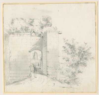Tutbury Castle - Entrance Gateway by Thomas Peploe Wood