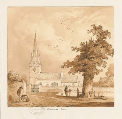 Wombourne Church by Thomas Peploe Wood