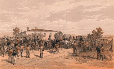 The Funeral Cortege of Lord Raglan Leaving Head Quarters, 1856 by Thomas Picken